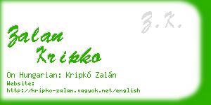 zalan kripko business card
