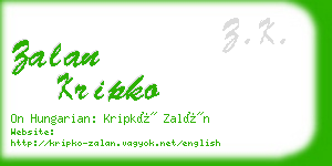 zalan kripko business card